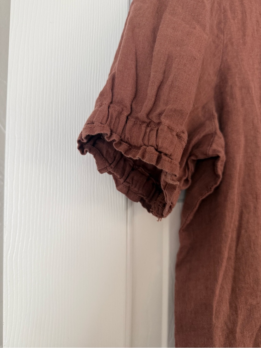 Pilcro Women’s Button-Down Shirt in Rust color - Picture 2 of 4